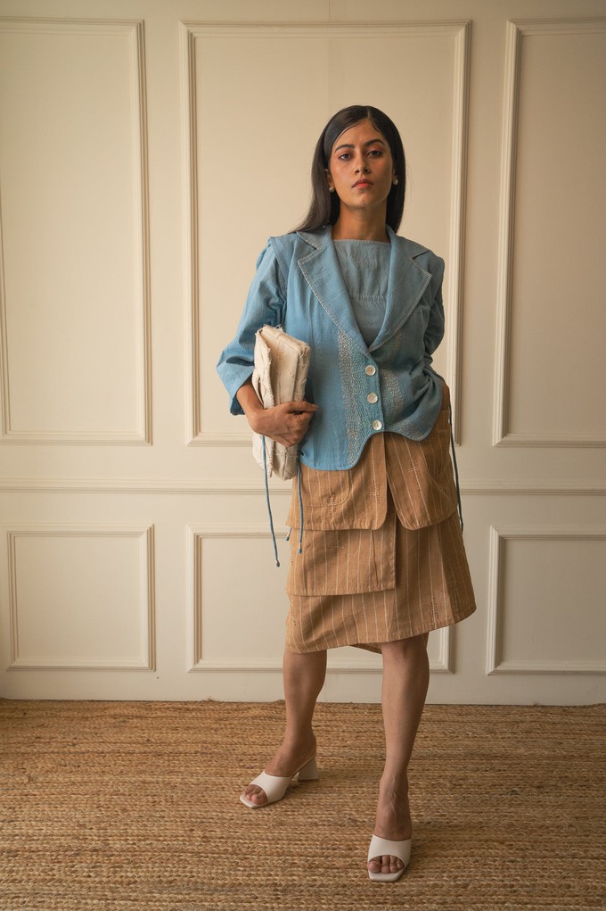 Materiality Sleeveless Cropped Jacket from Lafaani