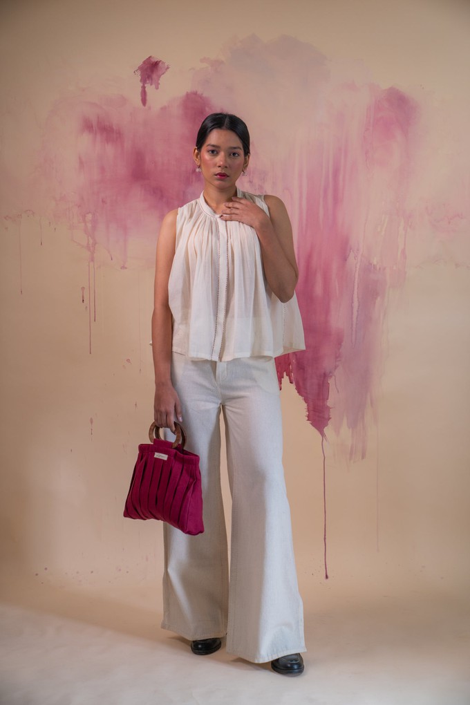 Phosphene Gathered Blouse & Side Slit Pants - Kora from Lafaani