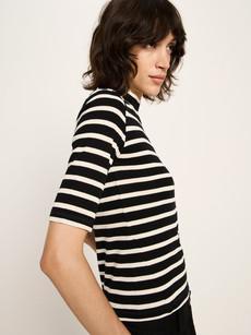 Striped half-sleeve shirt (GOTS) via LANIUS