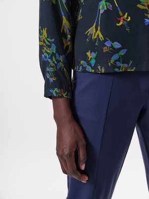 Blouse Print Winter Lotus from LANIUS