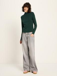 Shirt with stand-up collar via LANIUS