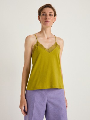 Top with graphic lace from LANIUS