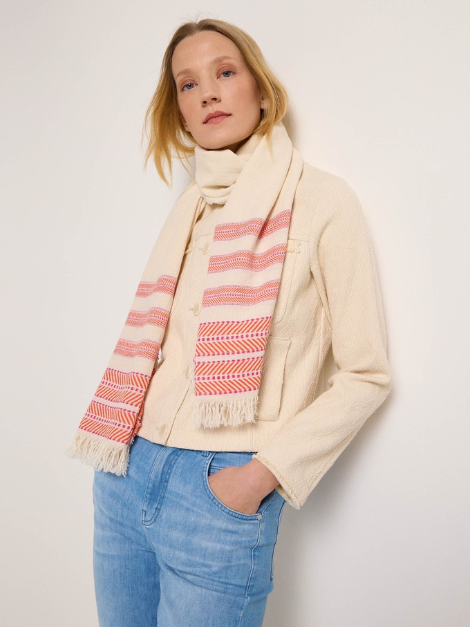 Scarf with ikat pattern from LANIUS