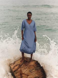 striped dress (GOTS) via LANIUS
