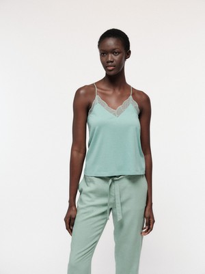 Top with graphic lace from LANIUS