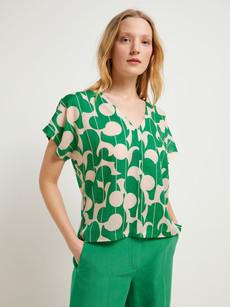 Blouse shirt print graphic dots via LANIUS