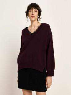 V-neck sweater (GOTS) via LANIUS