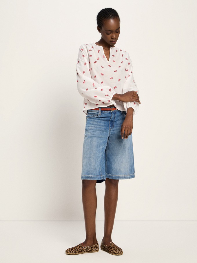 Long-sleeved blouse with ruffles from LANIUS