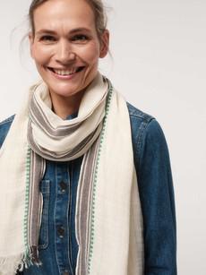 Scarf with jacquard edge via LANIUS