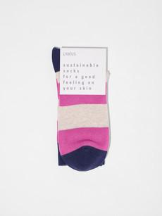 Socks with block stripes (GOTS) via LANIUS