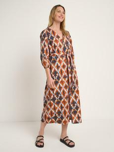 midi dress with slit (GOTS) via LANIUS