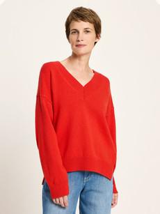 V-neck sweater (GOTS) via LANIUS