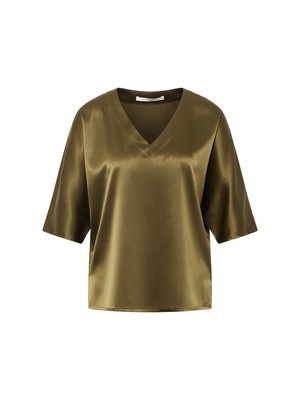 Silk blouse with V-neck from LANIUS