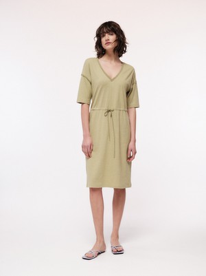 V-neck dress with silk details (OCS) from LANIUS