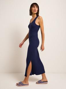 Maxi dress in ribbed look via LANIUS