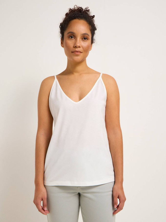organic cotton camisole, singlet biological cotton, tank top with straps  GOTS certified cotton