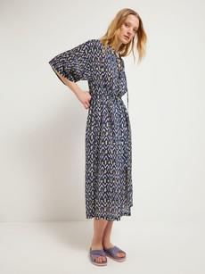 Kaftan dress print ikat via LANIUS