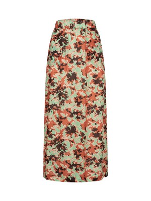 Maxi skirt with slit print Powerful Bloom from LANIUS
