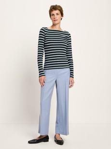 Boat neck shirt with stripes (GOTS) via LANIUS