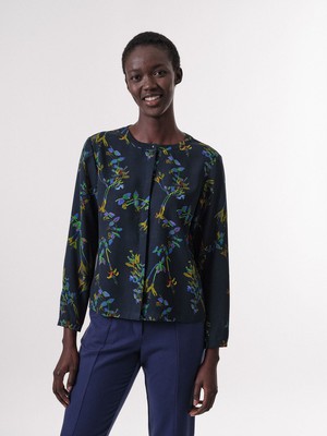 Blouse Print Winter Lotus from LANIUS