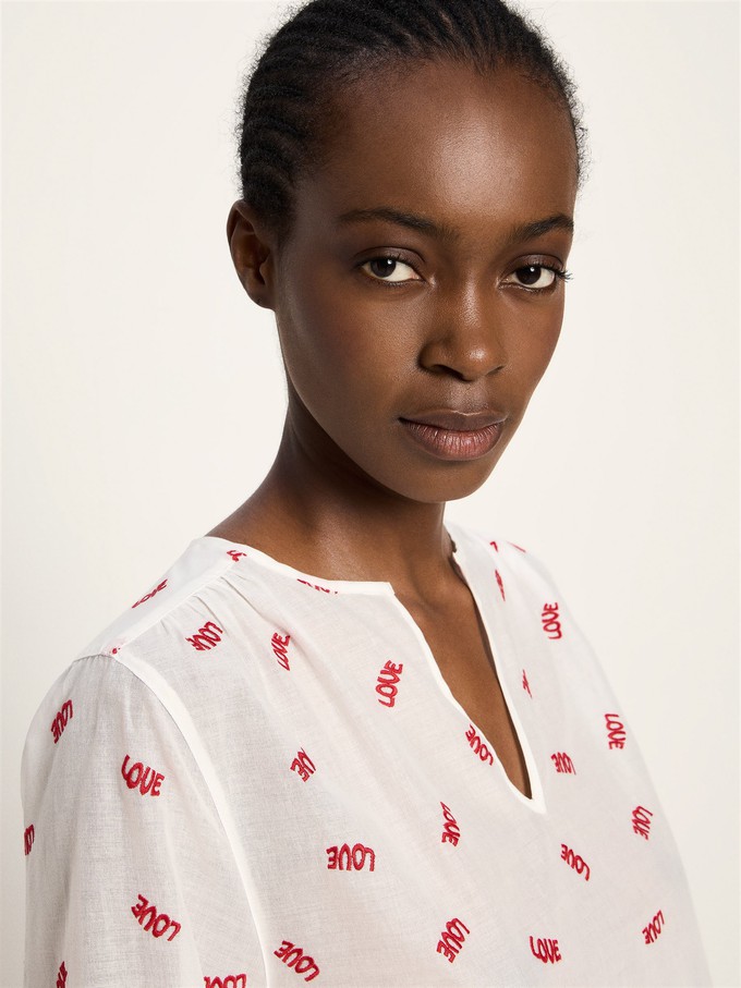Long-sleeved blouse with ruffles from LANIUS