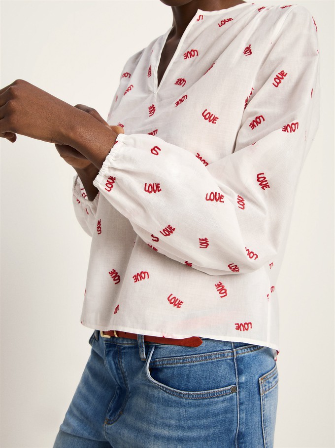 Long-sleeved blouse with ruffles from LANIUS