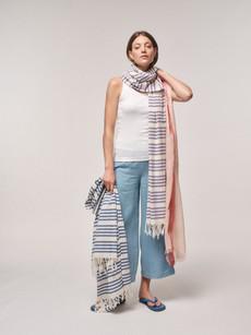 Striped scarf via LANIUS