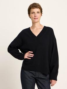 V-neck sweater (GOTS) via LANIUS