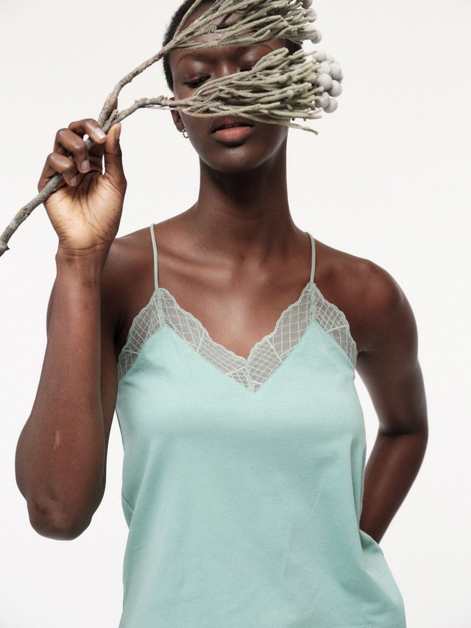 Top with graphic lace from LANIUS