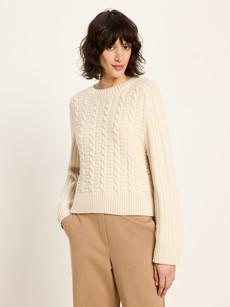 Cable-knit sweater (GOTS) via LANIUS