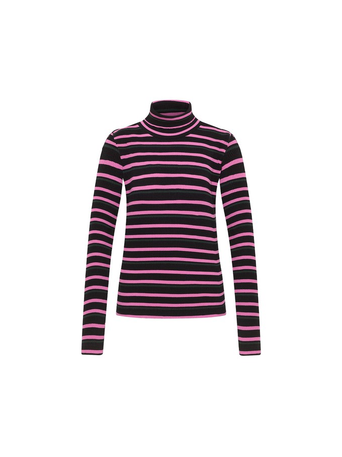 Turtleneck shirt in ribbed look (GOTS) from LANIUS