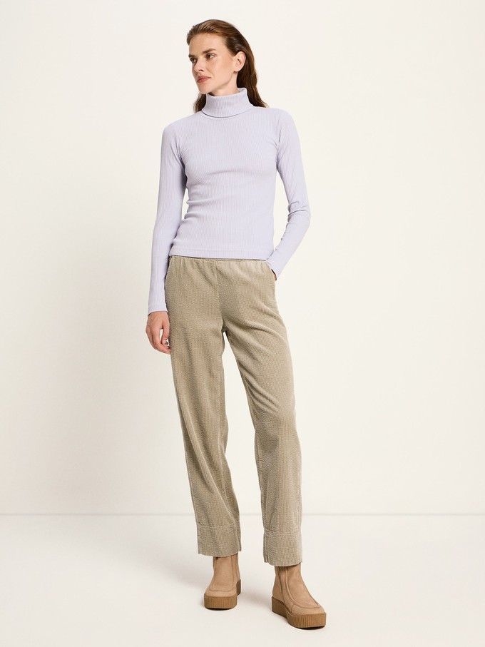 Turtleneck shirt in ribbed look (GOTS) from LANIUS