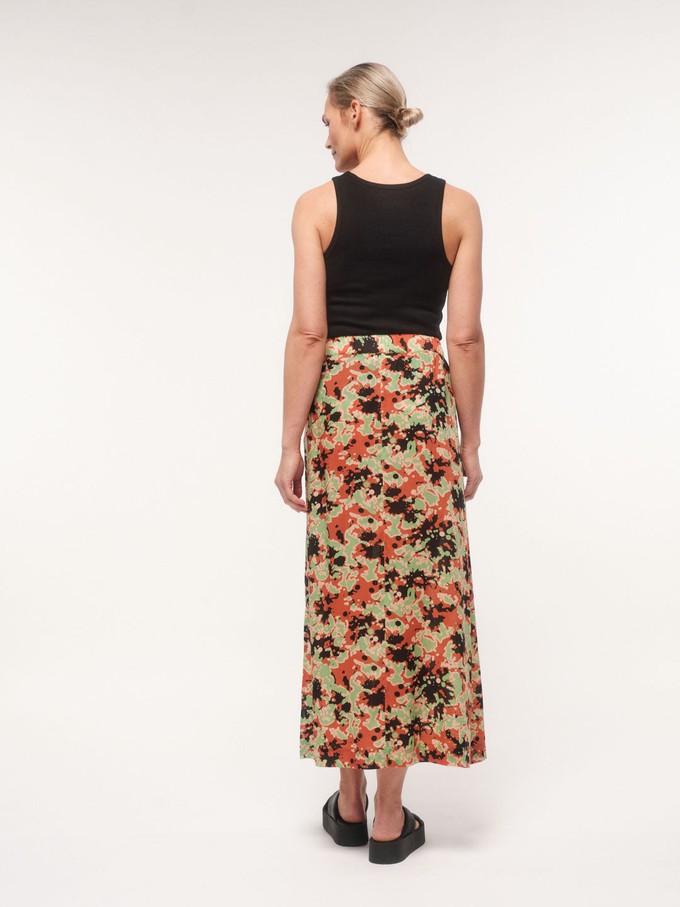 Maxi skirt with slit print Powerful Bloom from LANIUS
