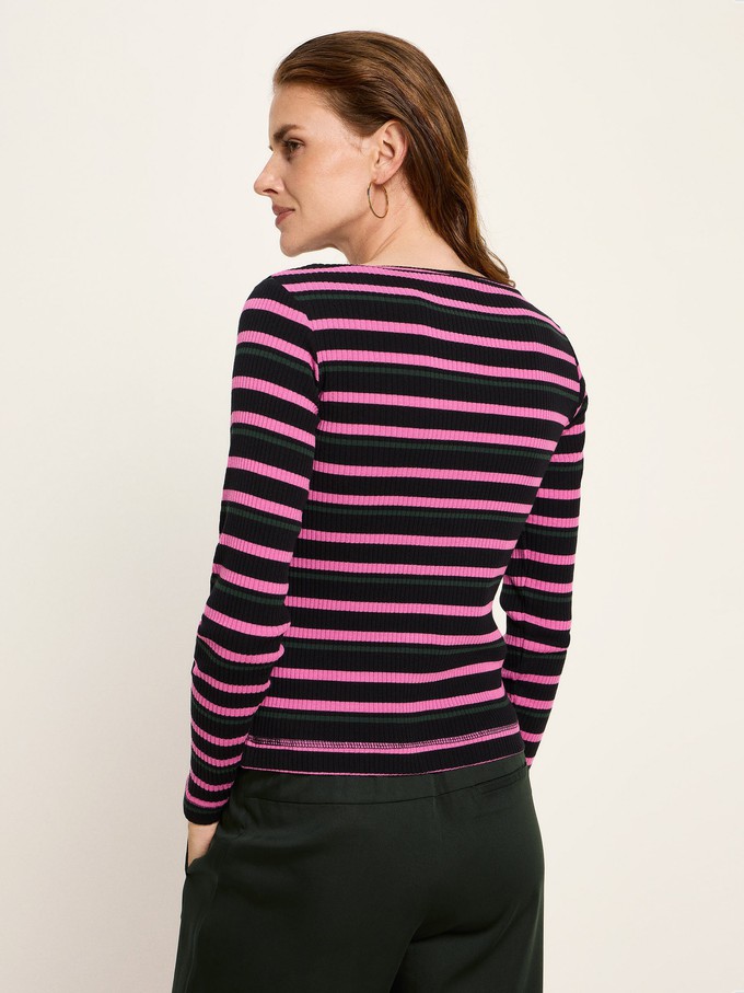 Boat neck shirt with stripes (GOTS) from LANIUS