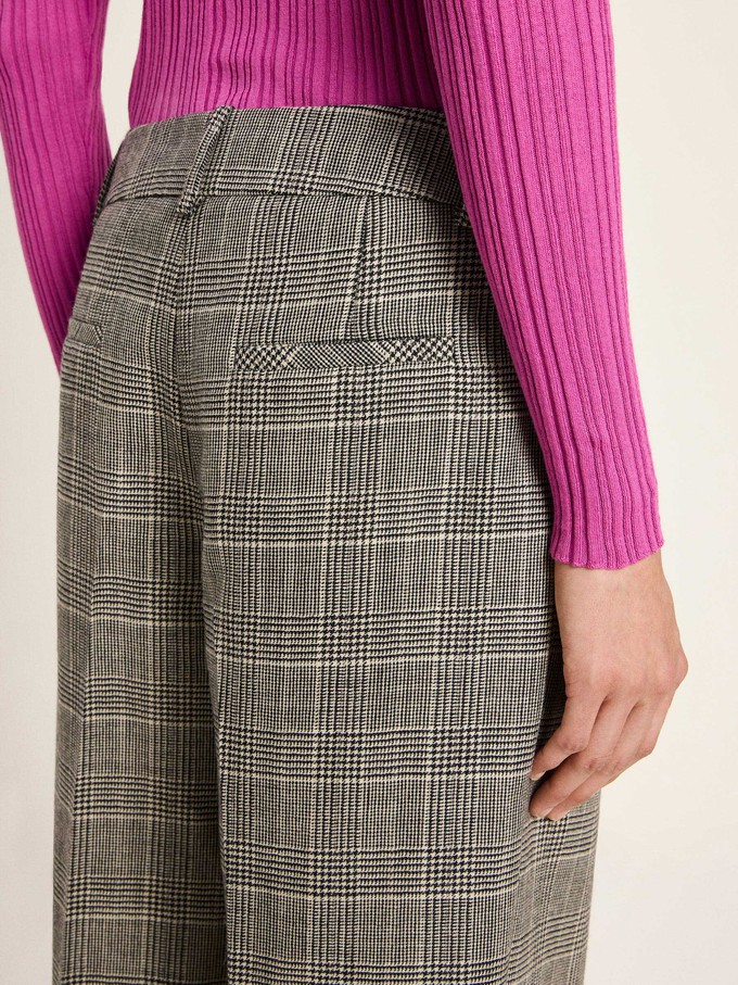 Checked trousers with pleats from LANIUS