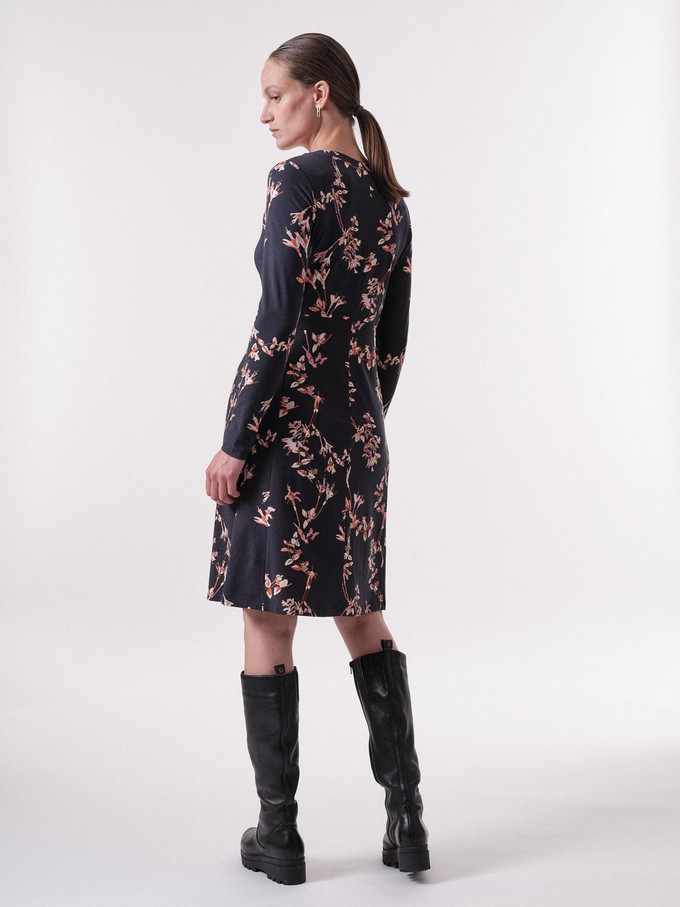 Sheath dress print winter lotus from LANIUS