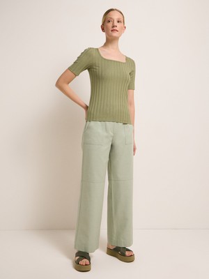 Half-sleeve shirt in ribbed look from LANIUS