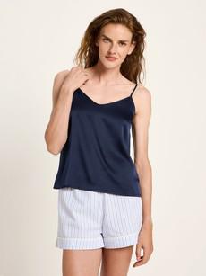 Silk satin top via LANIUS