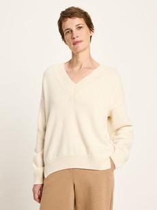 V-neck sweater (GOTS) via LANIUS