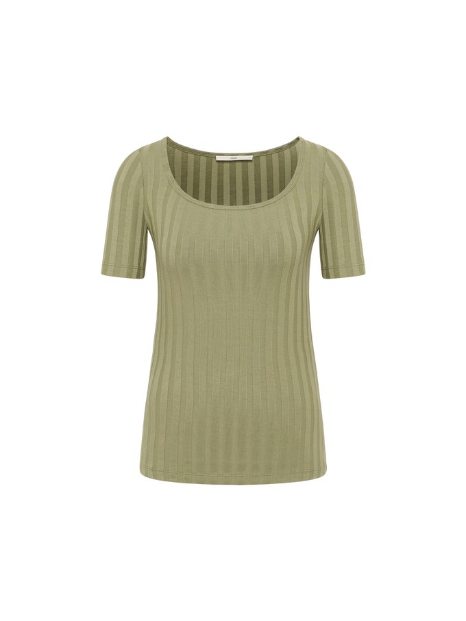 Half-sleeve shirt in ribbed look from LANIUS