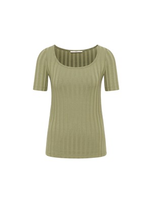 Half-sleeve shirt in ribbed look from LANIUS
