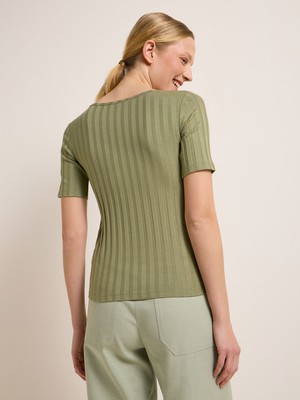 Half-sleeve shirt in ribbed look from LANIUS