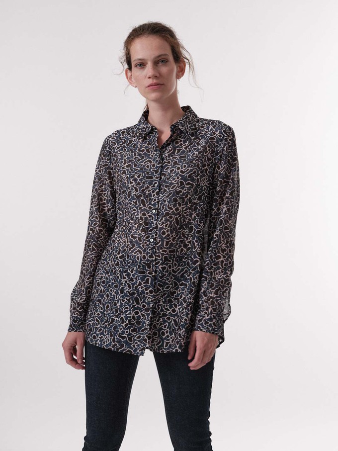 Shirt blouse print floral illusion from LANIUS