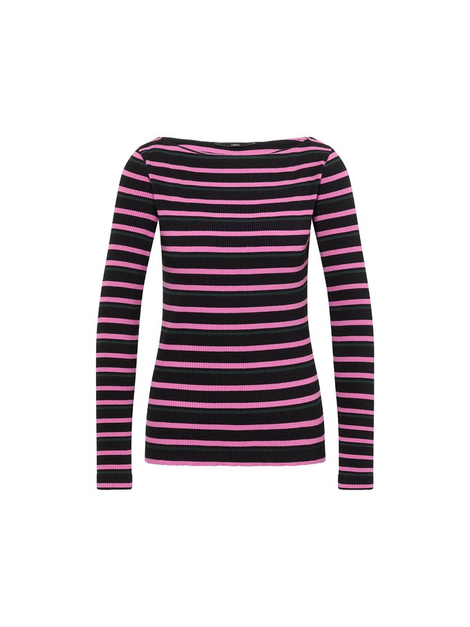 Boat neck shirt with stripes (GOTS) from LANIUS