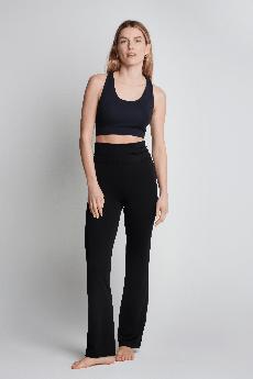 Flared Micro Modal Pilates Trousers via Lavender Hill Clothing