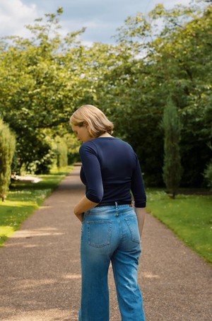 3/4 Sleeve Scoop Neck Cotton Modal Blend T-Shirt from Lavender Hill Clothing 3/4 Sleeve Scoop Neck Cotton Modal Blend T-Shirt from Lavender Hill Clothing