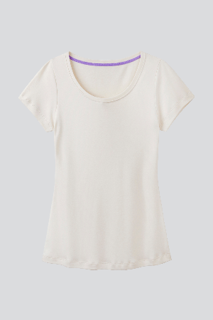 Scoop Neck Cotton Modal Blend T-shirt from Lavender Hill Clothing