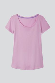 Scoop Neck Cotton Modal Blend T-shirt via Lavender Hill Clothing