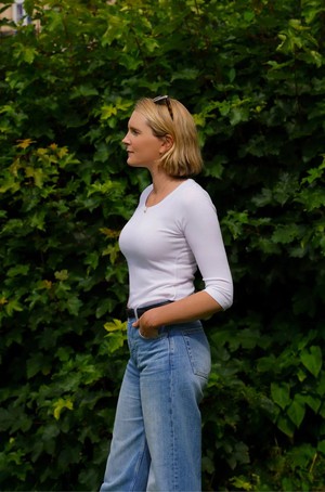 3/4 Sleeve Scoop Neck Cotton Modal Blend T-Shirt from Lavender Hill Clothing 3/4 Sleeve Scoop Neck Cotton Modal Blend T-Shirt from Lavender Hill Clothing