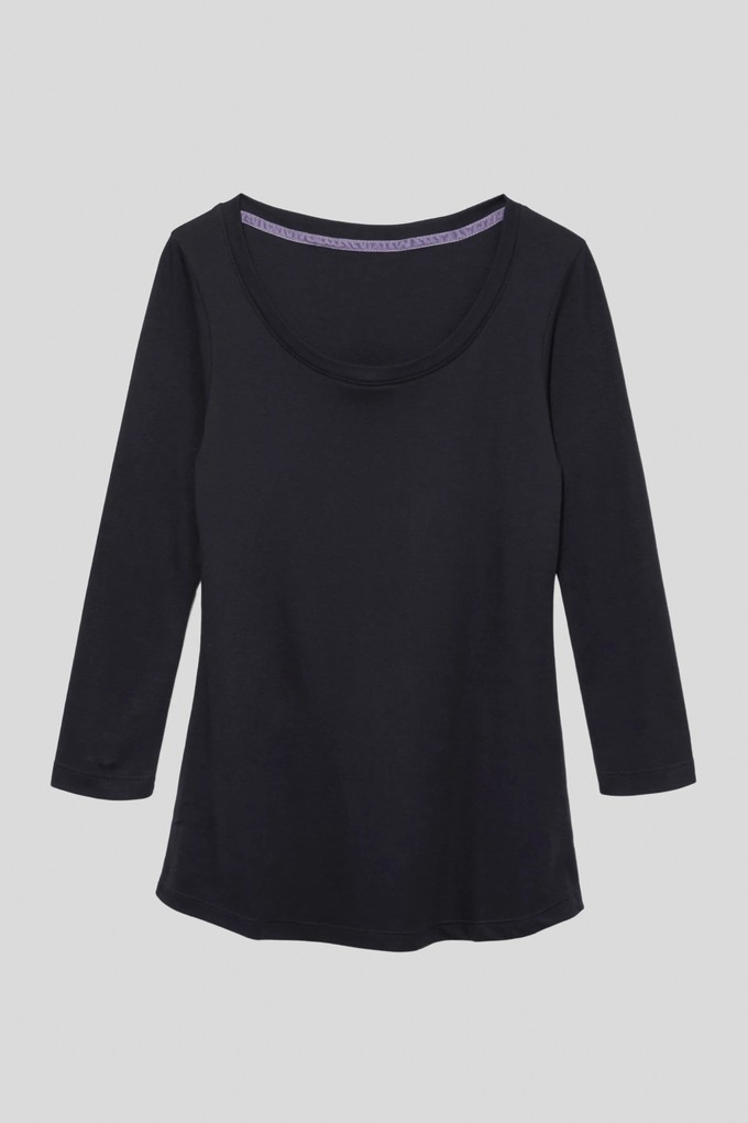 3/4 Sleeve Scoop Neck Cotton Modal Blend T-Shirt from Lavender Hill Clothing 3/4 Sleeve Scoop Neck Cotton Modal Blend T-Shirt from Lavender Hill Clothing